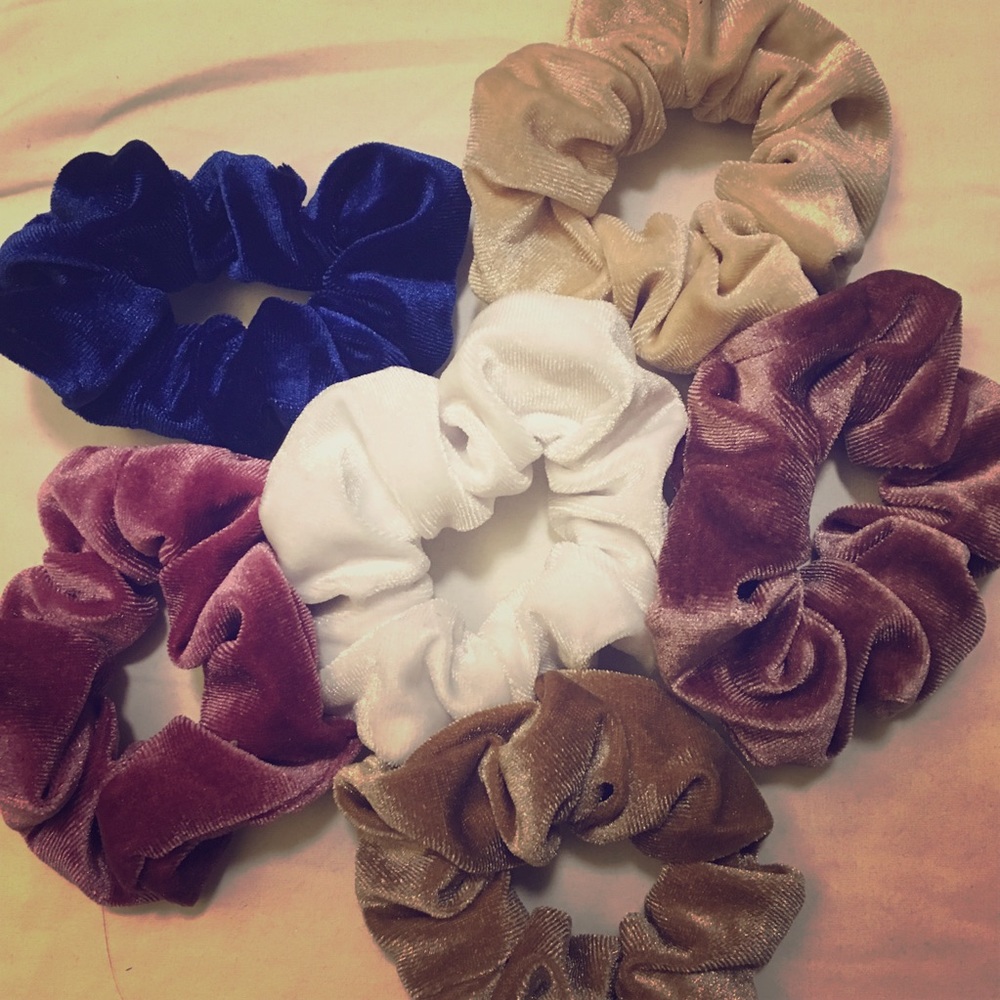Velvet scrunchies